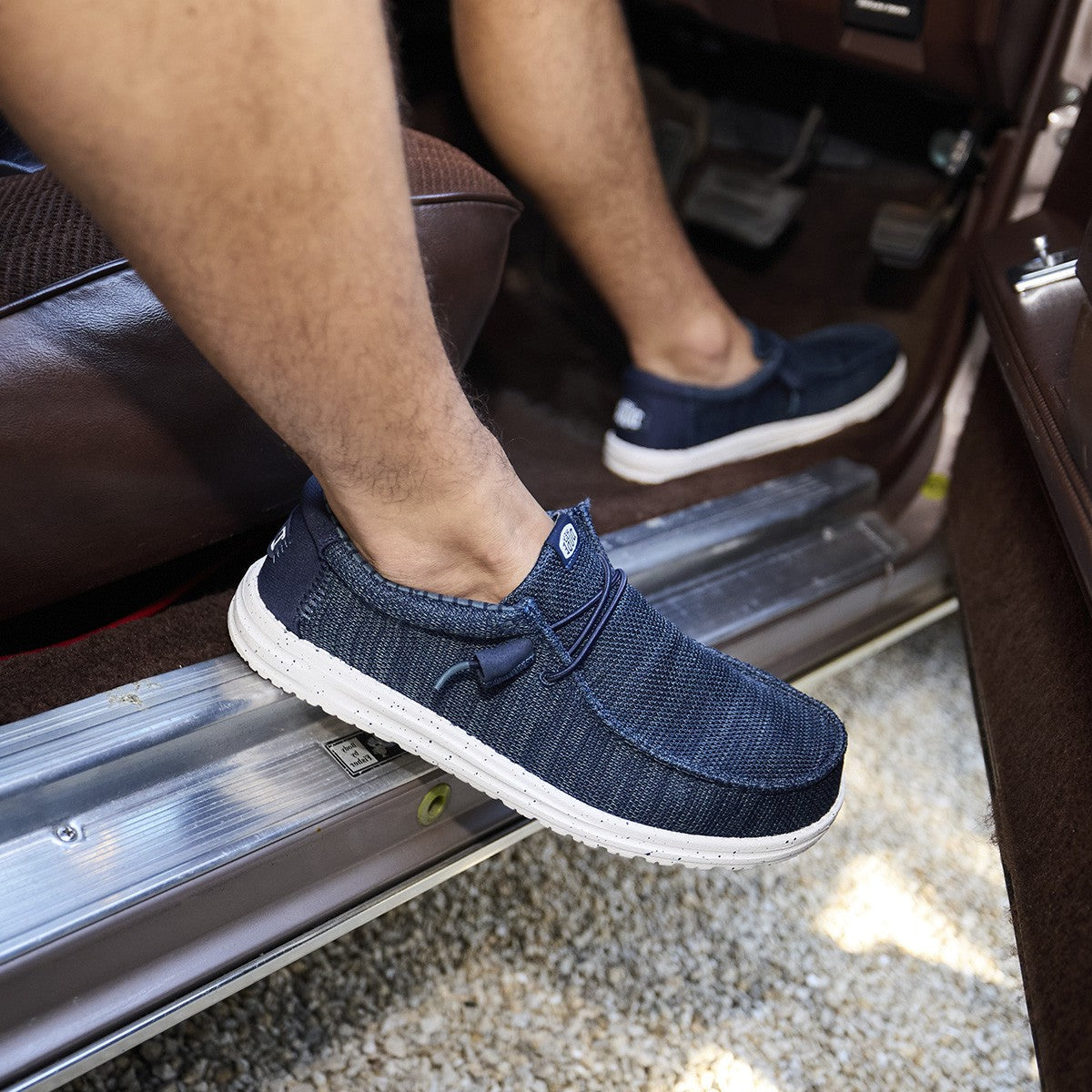 MOCASSINI WALLY STRETCH SOX HEY DUDE NAVY