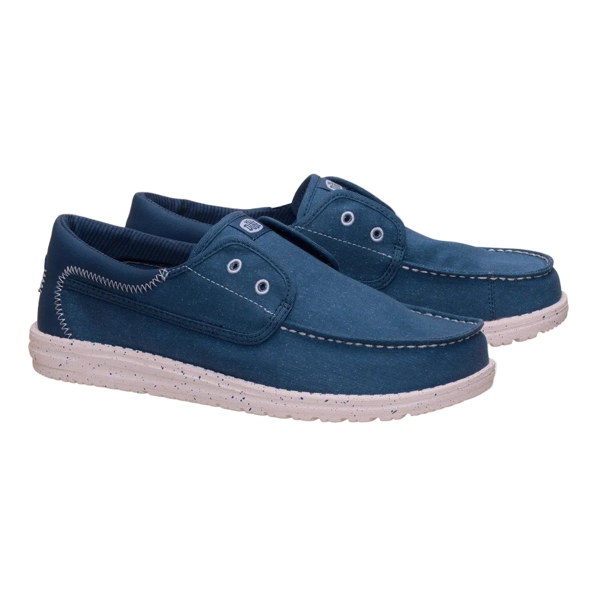 MOCASSINI  WALLY CRU STRETCH CANVAS BLU