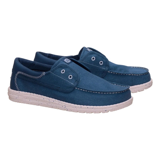 MOCASSINI  WALLY CRU STRETCH CANVAS BLU