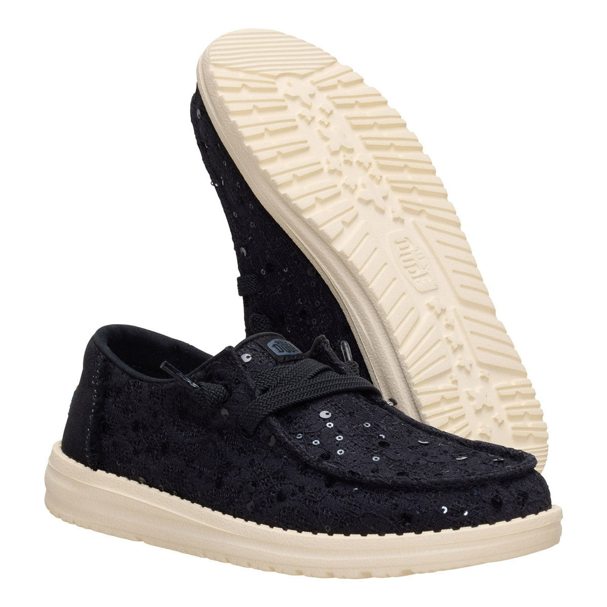 MOCASSINI WENDY SEQUIN LAKE HEYDUDE PIZZO BLACK