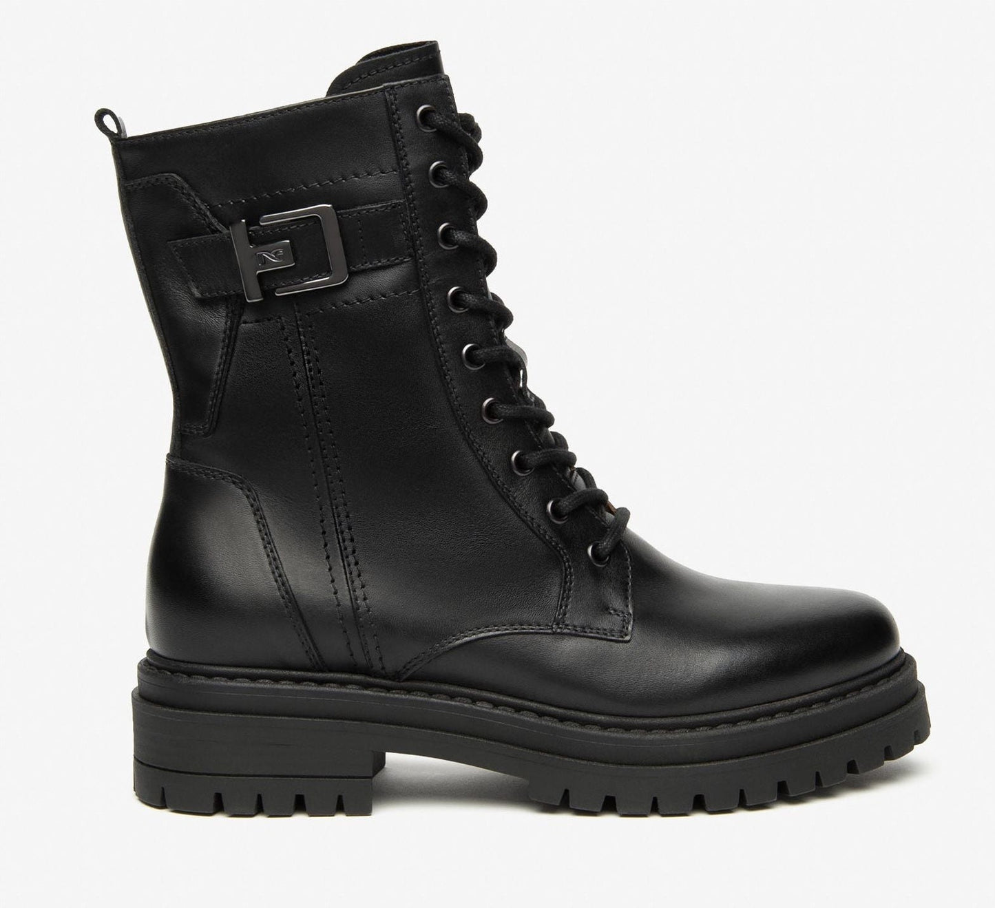 ANFIBI PELLE FIBBIA DECORATIVA NEROGIARDINI NERO