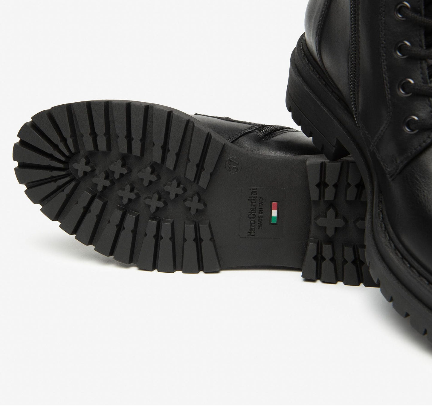 ANFIBI PELLE FIBBIA DECORATIVA NEROGIARDINI NERO