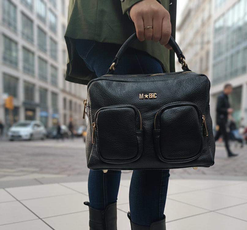 TRACOLLE PELLE VOYAGER M*BRC BY MASSIMO BRACCIALINI NERA PICCOLA