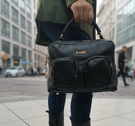 TRACOLLE PELLE VOYAGER M*BRC BY MASSIMO BRACCIALINI NERA PICCOLA