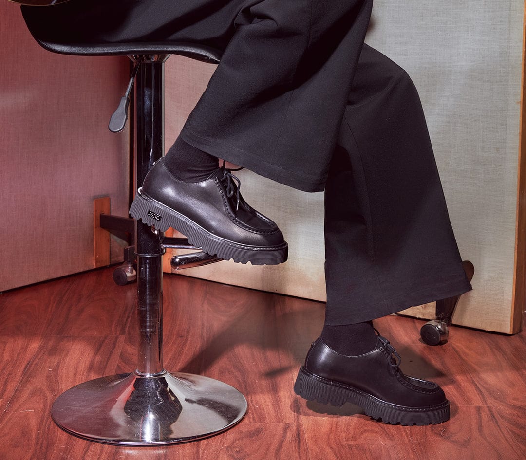 STRINGATE OXFORD PELLE CULT NERO