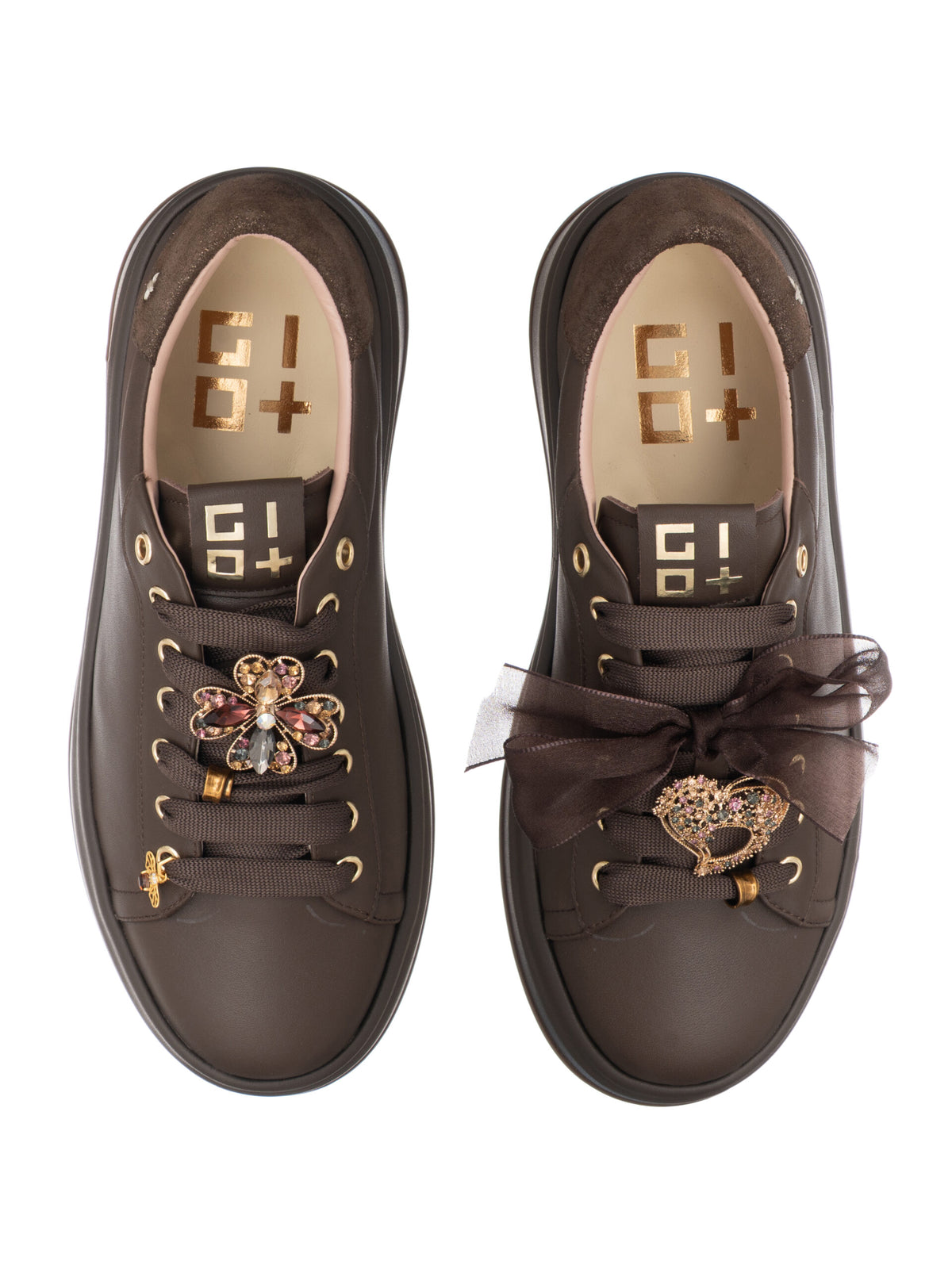 SNEAKERS PELLE GIO+ MARRONE CHARMS