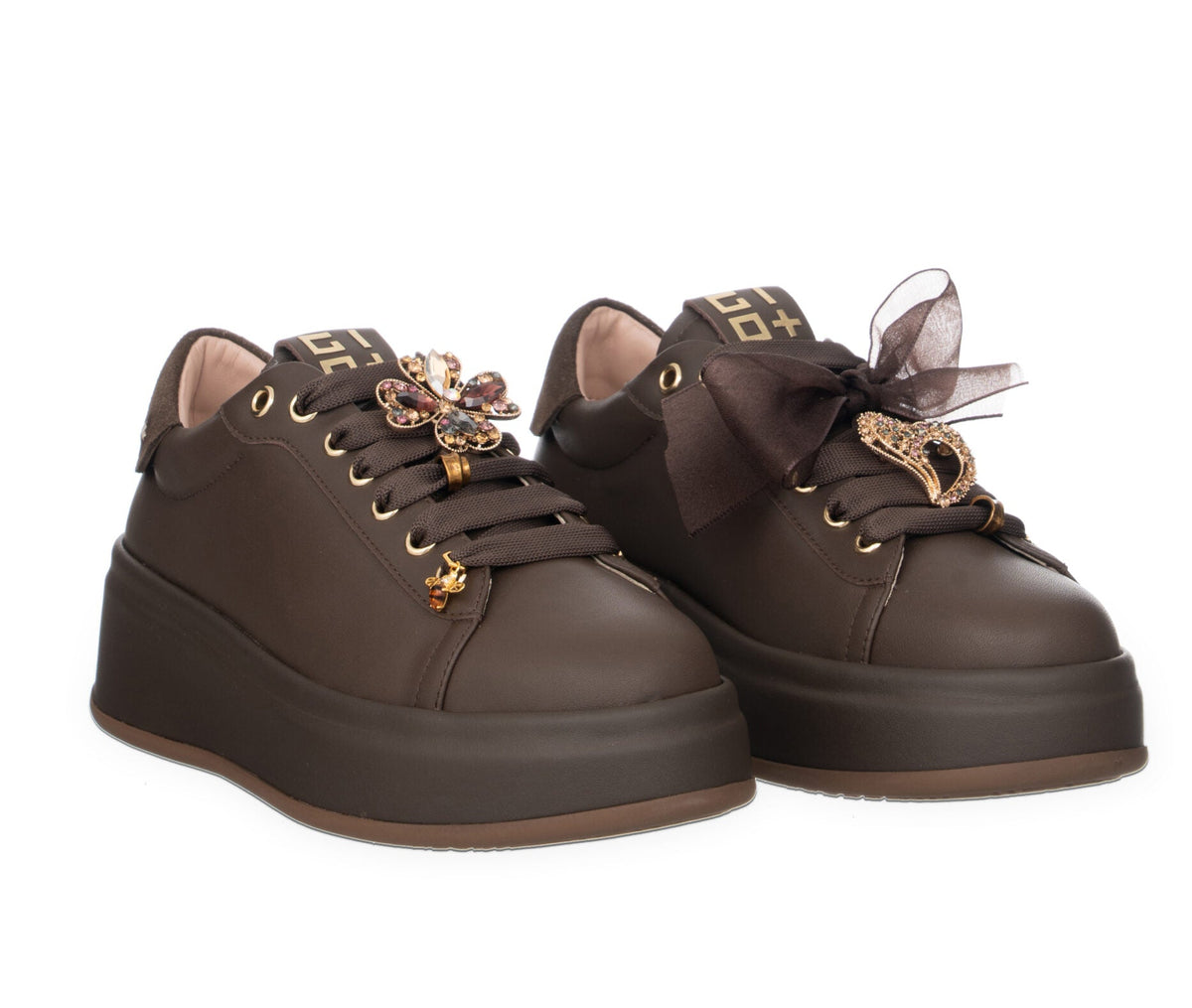 SNEAKERS PELLE GIO+ MARRONE CHARMS