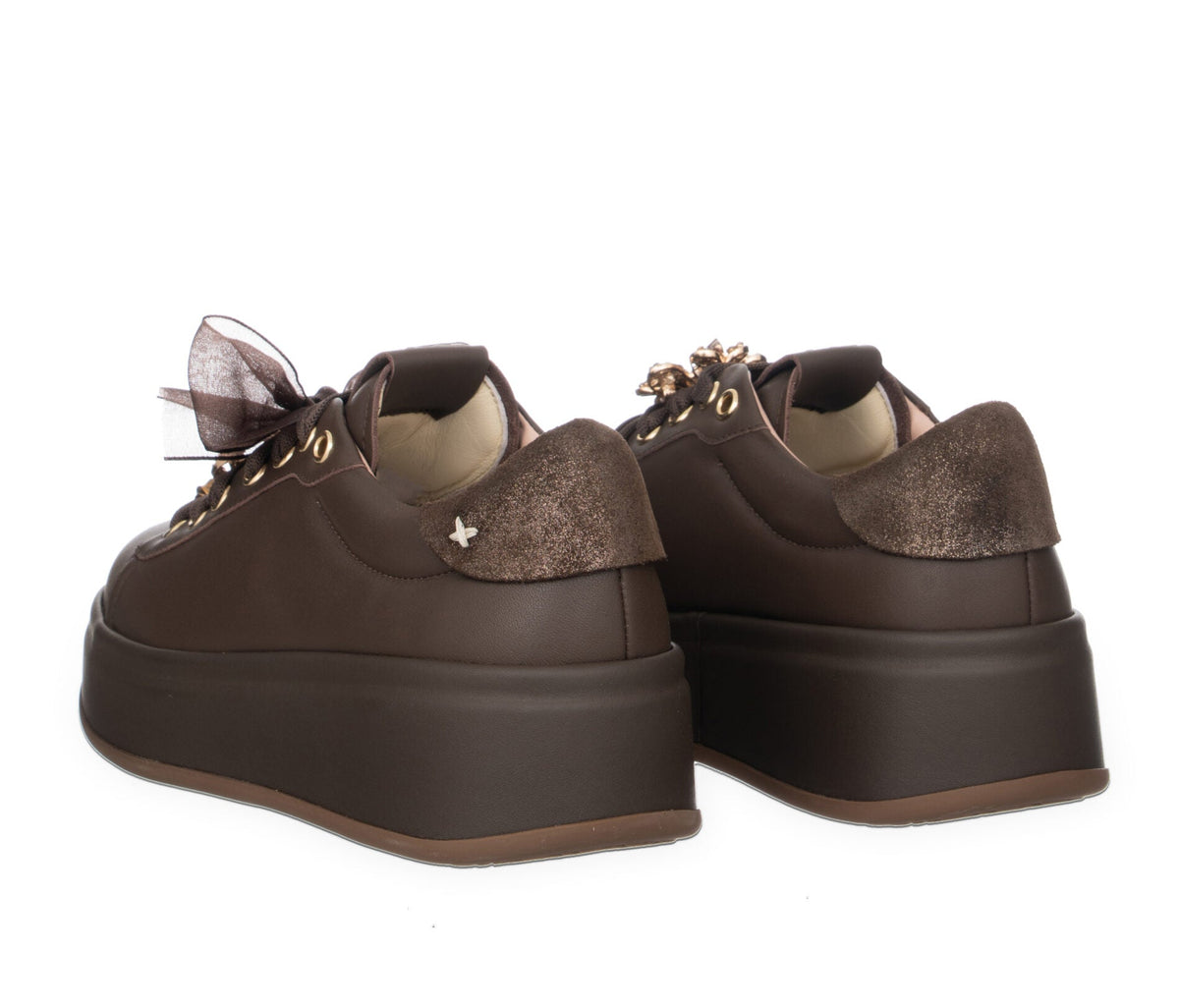 SNEAKERS PELLE GIO+ MARRONE CHARMS