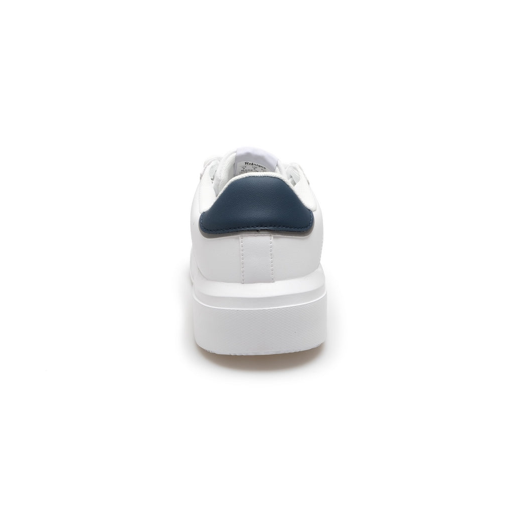 SNEAKERS  BIANCA STRISCIA LOGO BLU