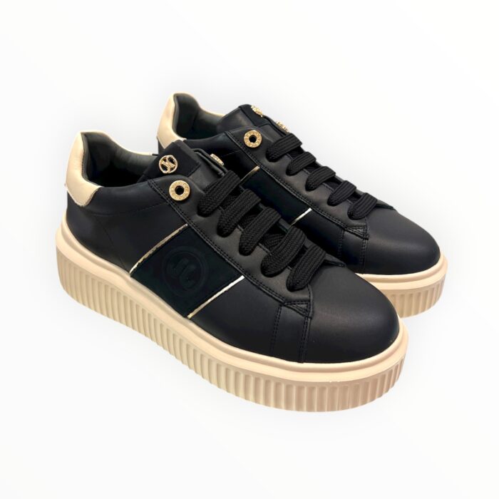 SNEAKERS PELLE JANET&JANET NERO