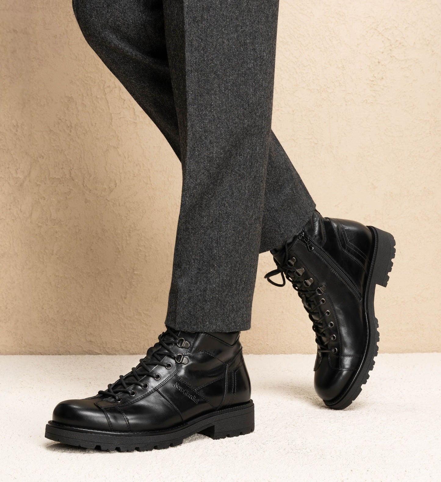 ANFIBI PELLE NEROGIARDINI NERO