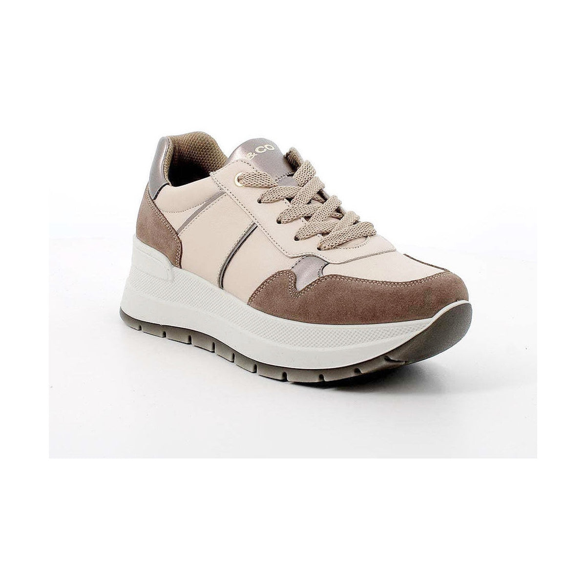 SNEAKERS IGI&CO CAMOSCIO E PELLE BEIGE