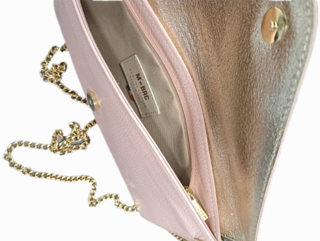 TRACOLLE POCHETTE BUSTONA M*BRC BY MASSIMO BRACCIALINI PELLE ROSA