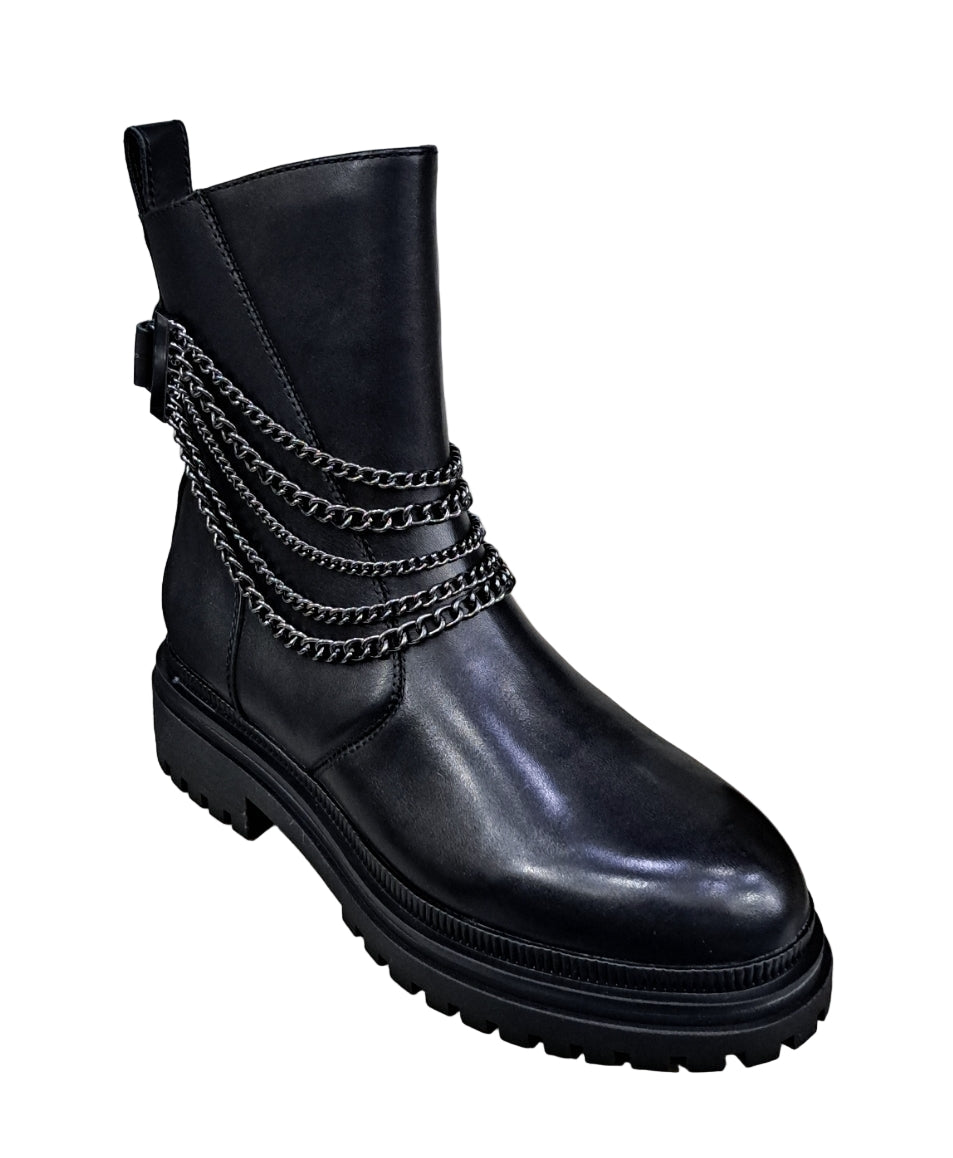 TRONCHETTI PELLE CATENE APEPAZZA NERO