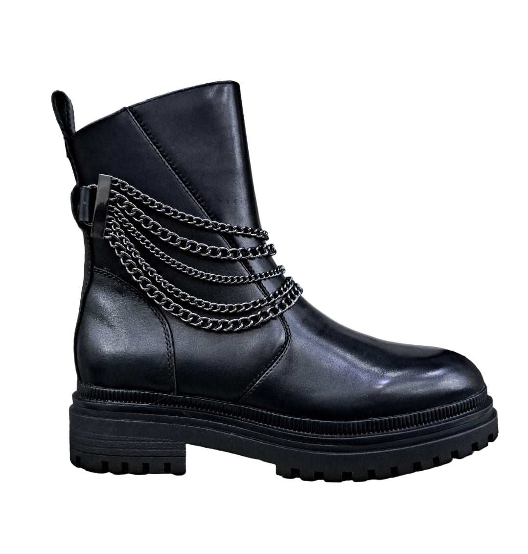 TRONCHETTI PELLE CATENE APEPAZZA NERO