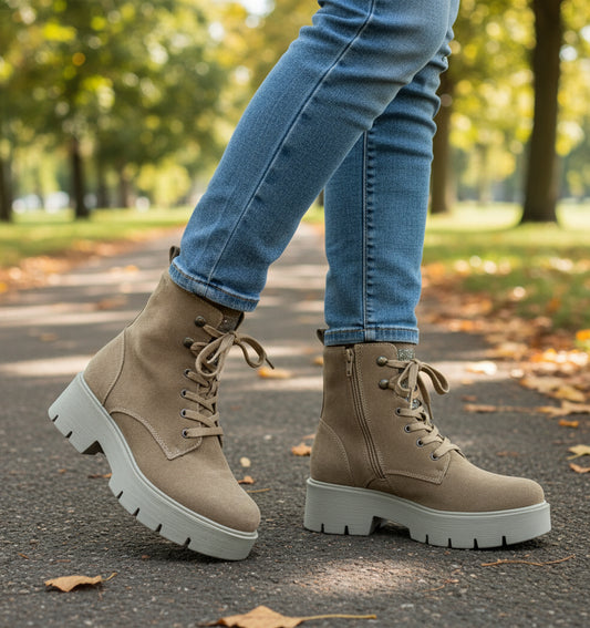 ANFIBI PELLE SCAMOSCIATA STRASS IGI&CO FANGO