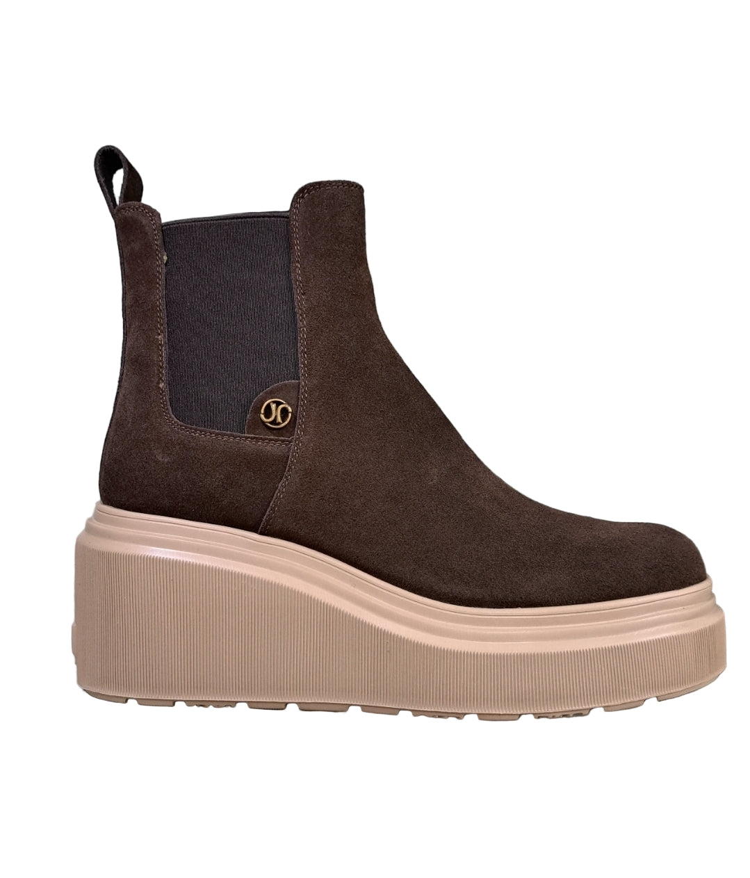 TRONCHETTI PELLE SCAMOSCIATA JANET&JANET MARRONE