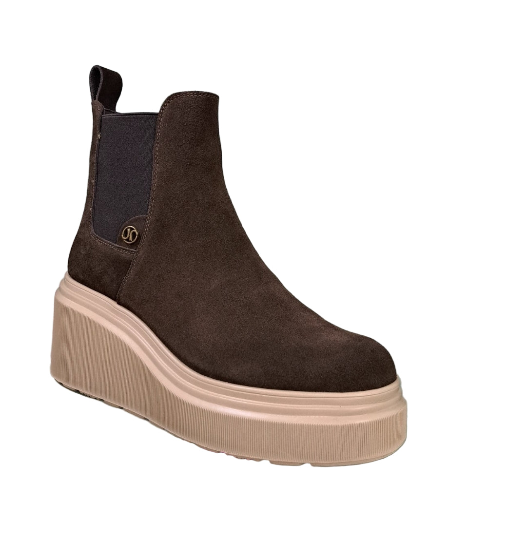 TRONCHETTI PELLE SCAMOSCIATA JANET&JANET MARRONE