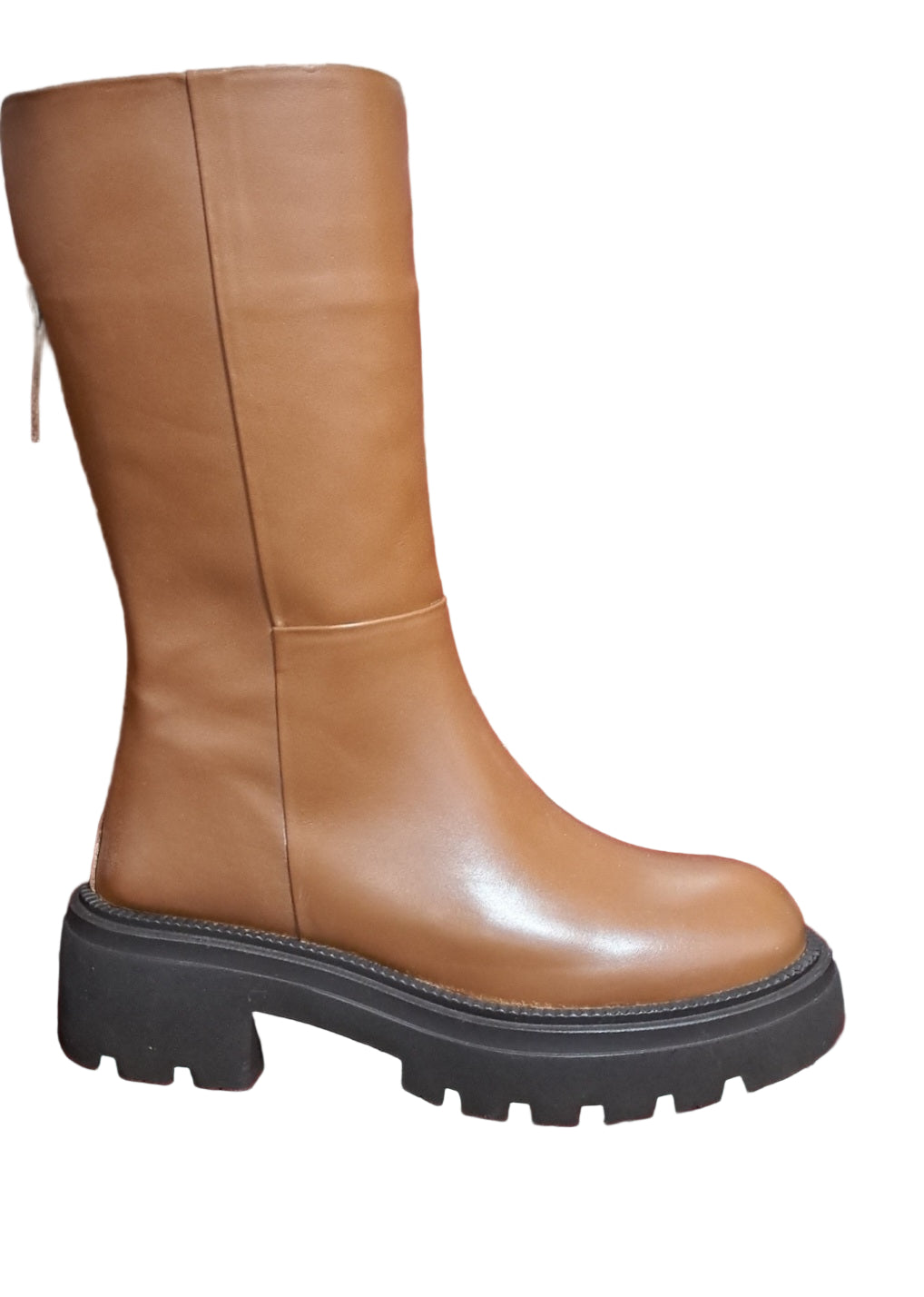 STIVALI PELLE ALBANO NOCCIOLA ZIP