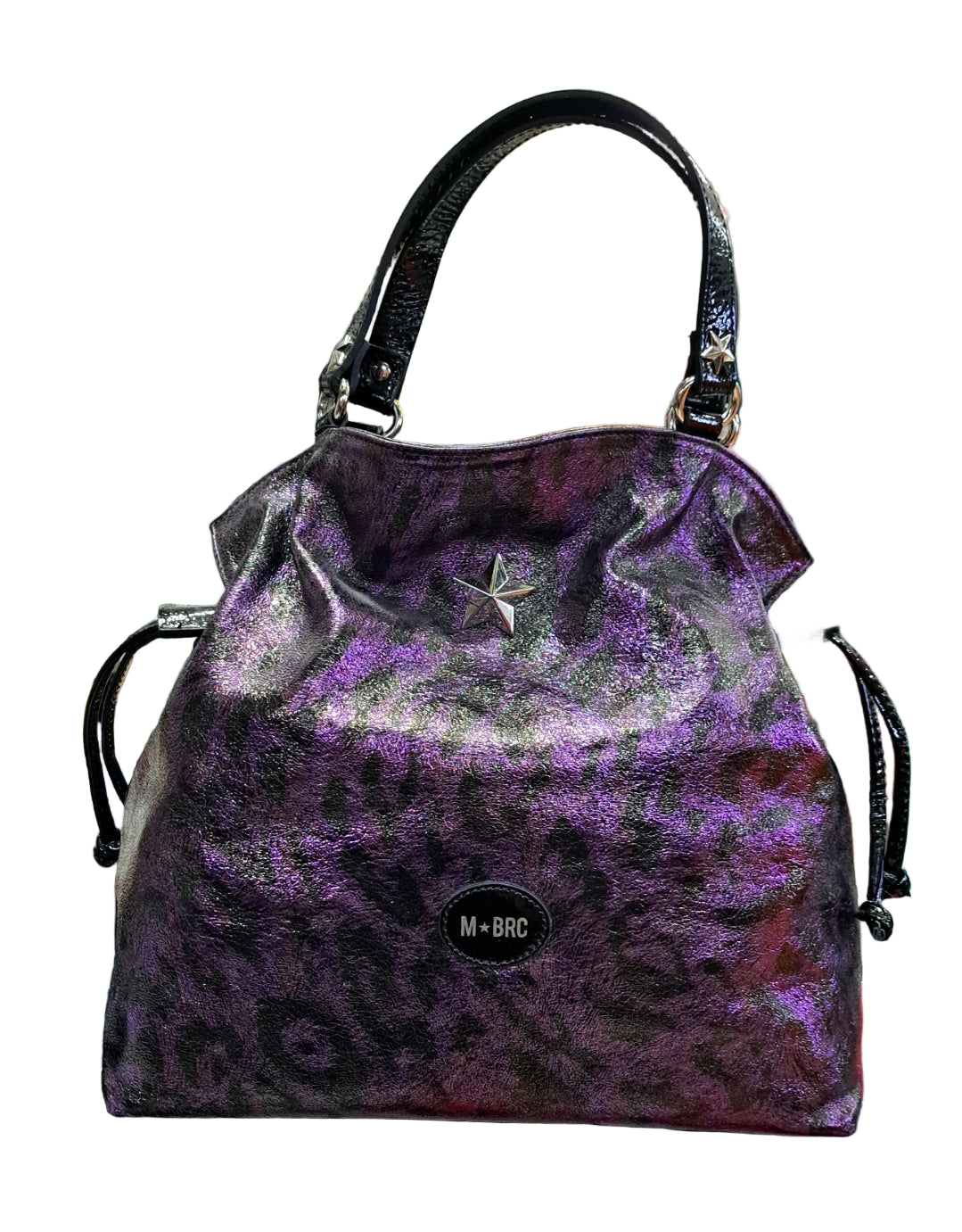 BORSE SHOPPING LEO IN PELLE VIOLA