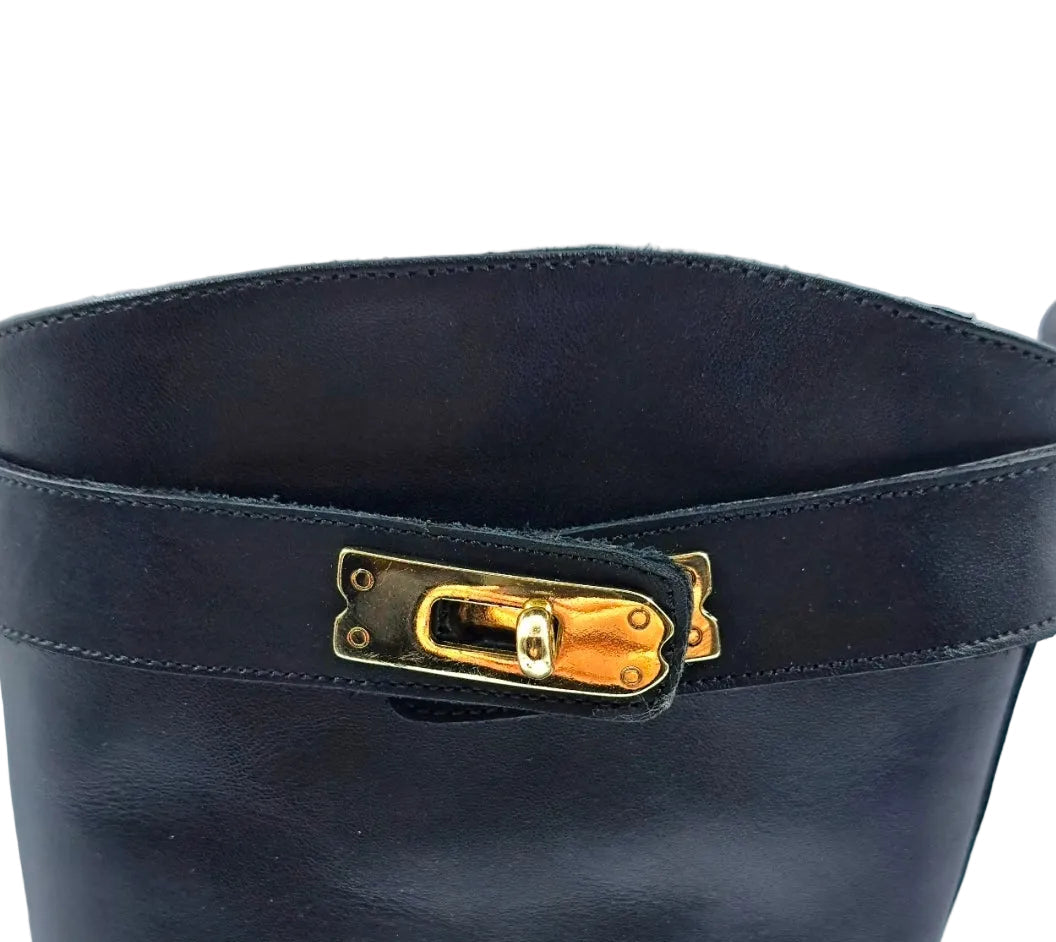 STIVALI PELLE MADE IN ITALY NERO