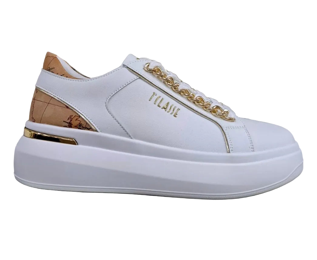 SNEAKERS CATENA GOLD ALVIERO MARTINI WHITE