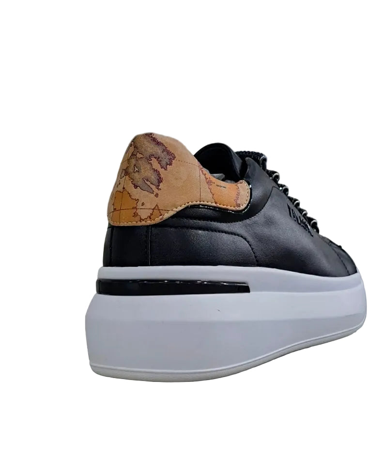 SNEAKERS APPLICAZIONE TUBI STRASS ALVIERO MARTINI BLACK