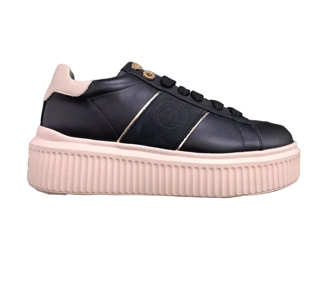SNEAKERS PELLE JANET&JANET NERO