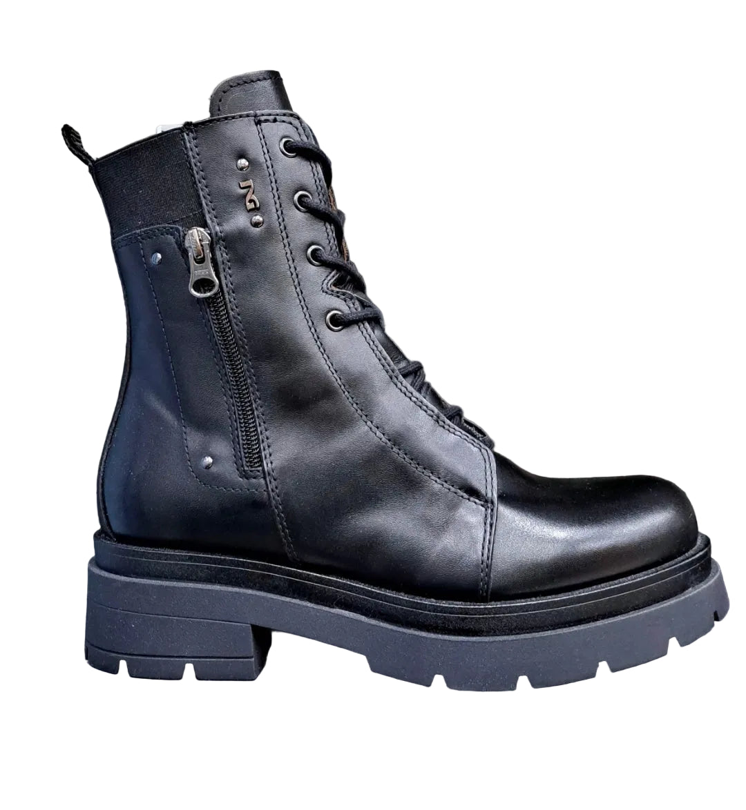 ANFIBI PELLE NEROGIARDINI ZIP NERO