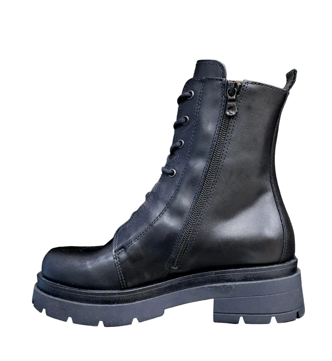 ANFIBI PELLE NEROGIARDINI ZIP NERO