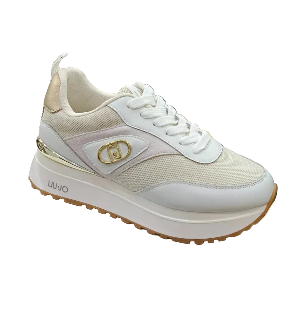 SNEAKERS PELLE E TESSUTO LIU JO WHITE