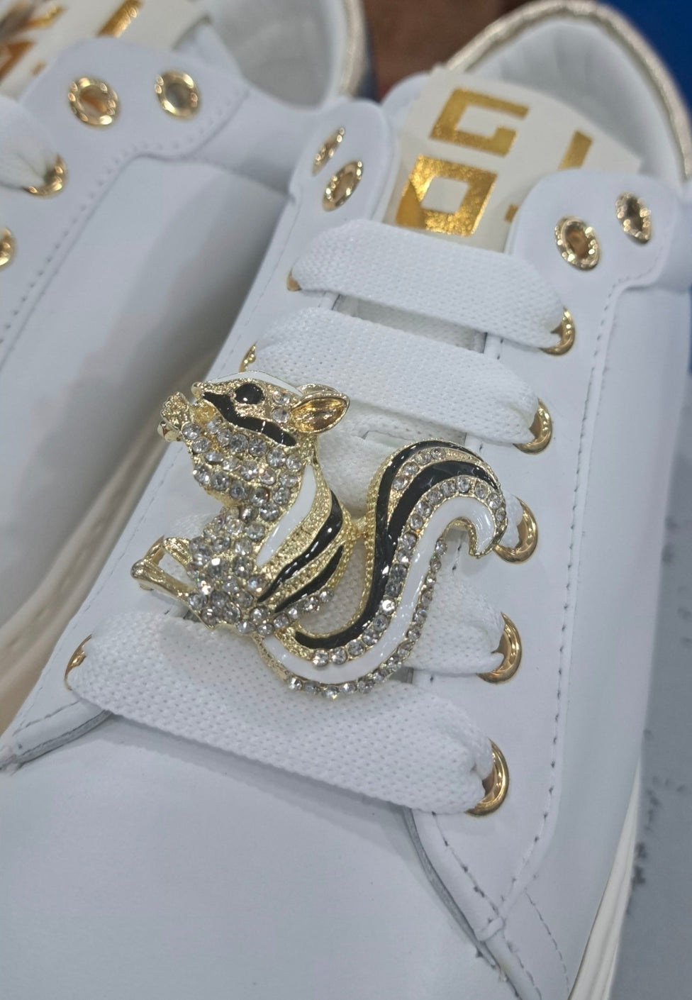 SNEAKERS GIO+ COMBI PELLE SCOIATTOLO CHARMS