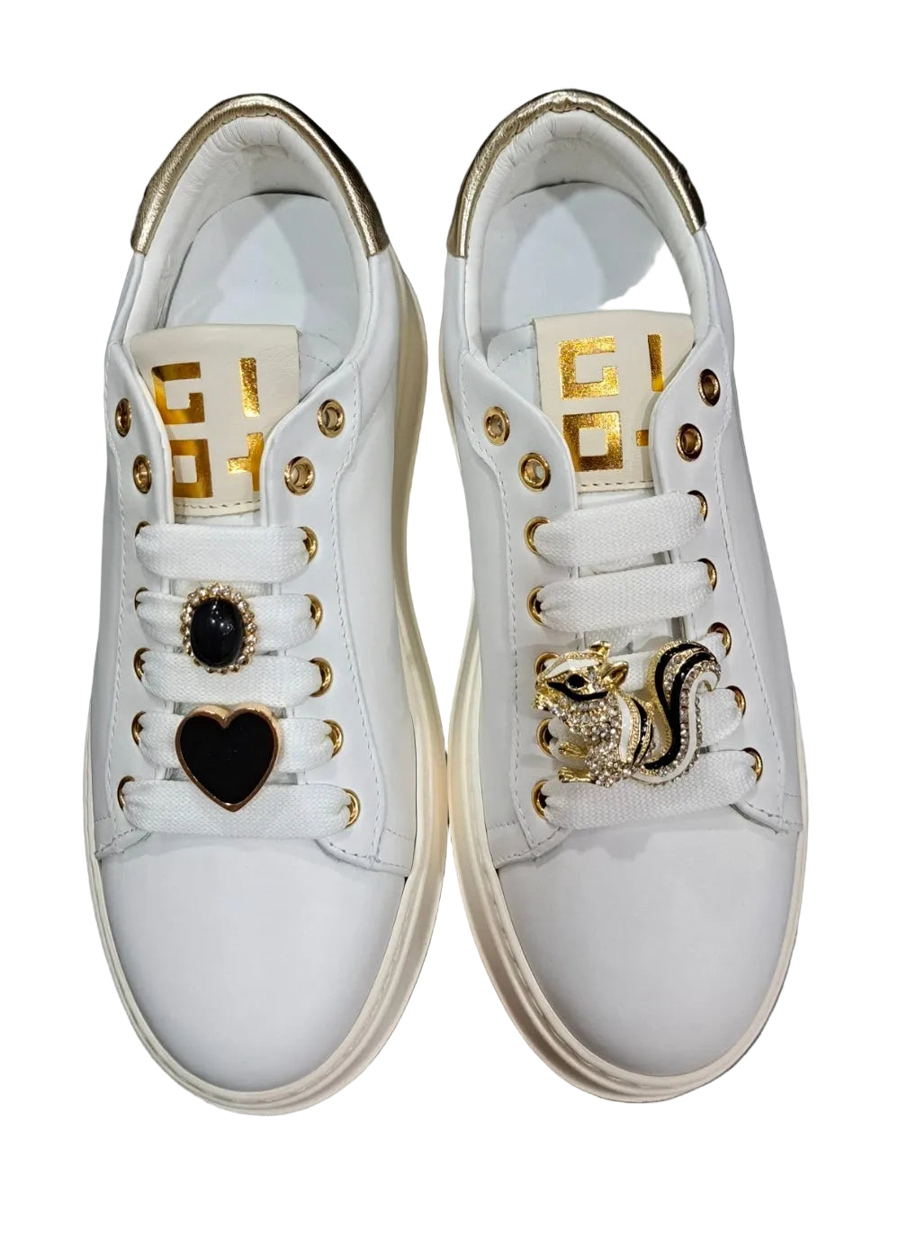SNEAKERS GIO+ COMBI PELLE SCOIATTOLO CHARMS