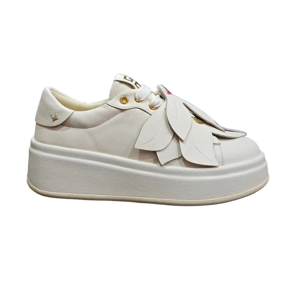 SNEAKERS PELLE GIO+ FLOWERS LATTE