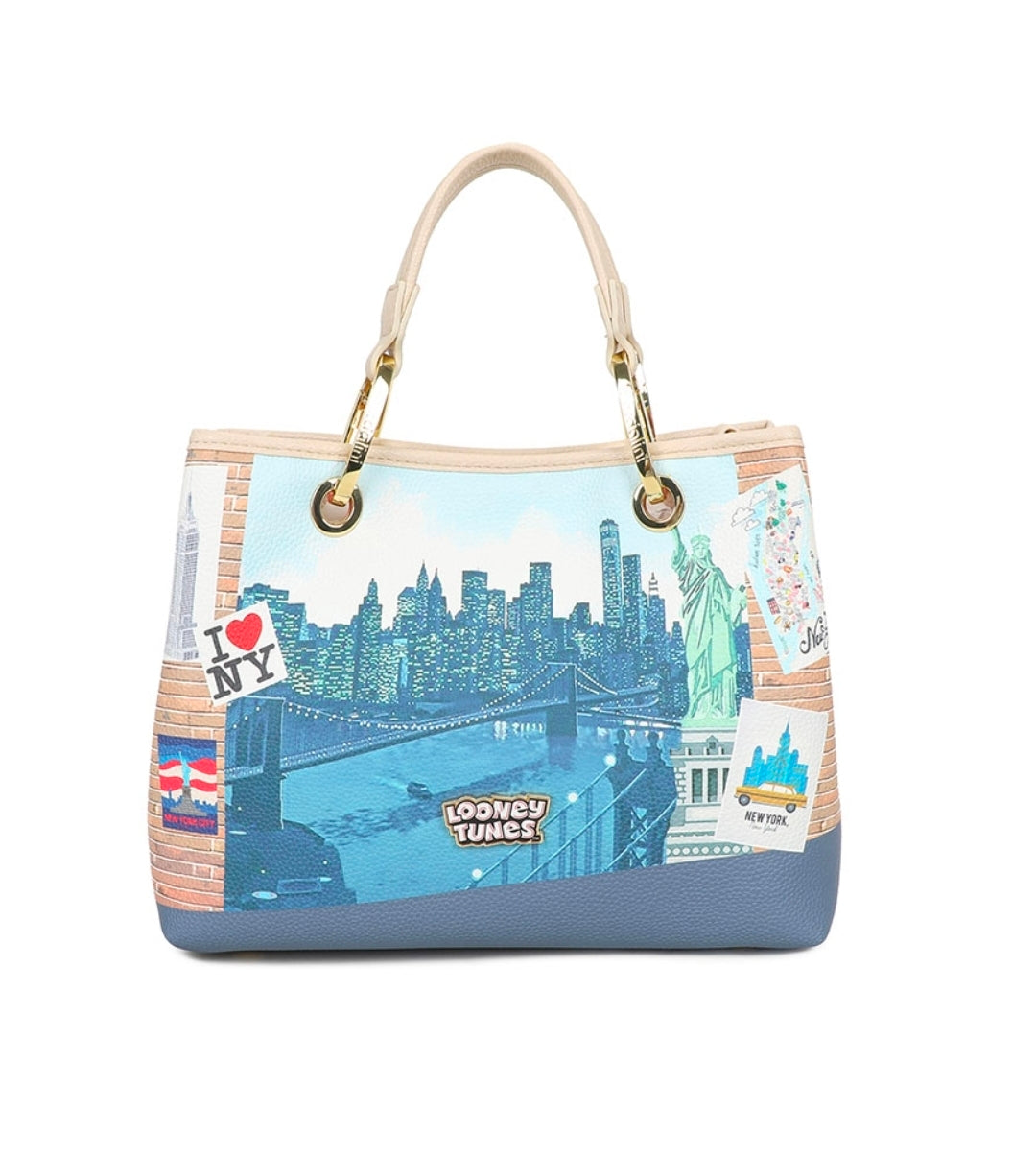 BORSE A MANO BRACCIALINI CARTOLINE LT LOONEY TUNES DUFFY DUCK NEW YORK