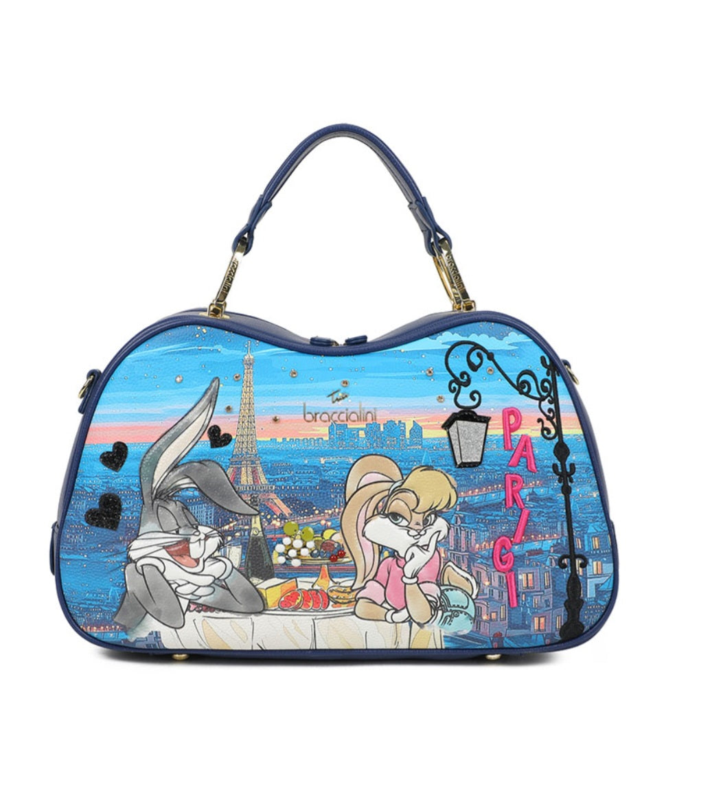 BORSE A MANO BRACCIALINI CARTOLINE LT LOONEY TUNES BUGS BUNNY E LOLA A PARIGI