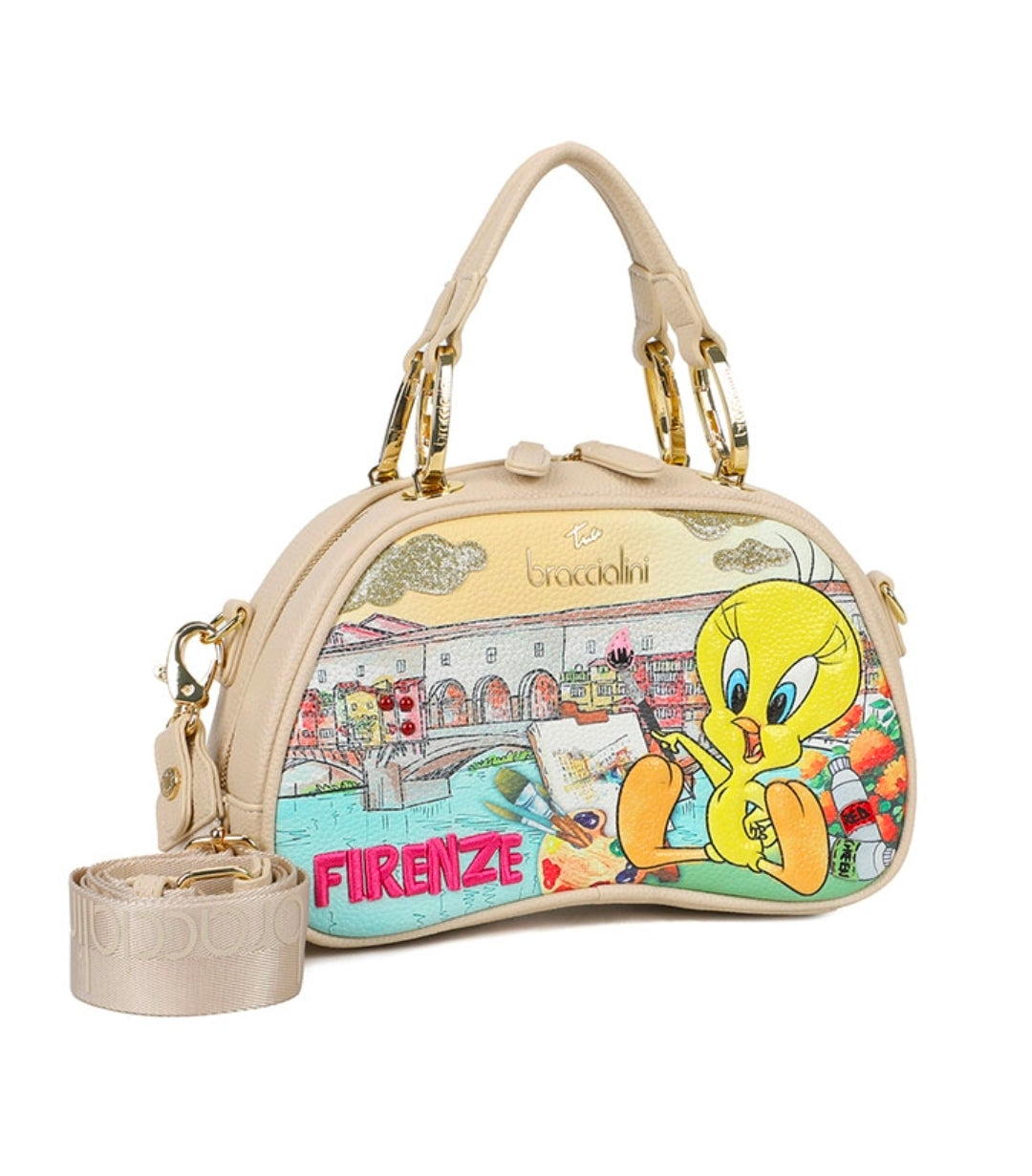 BORSE A MANO BRACCIALINI CARTOLINE LT LOONEY TUNES TITTI A FIRENZE PICCOLA