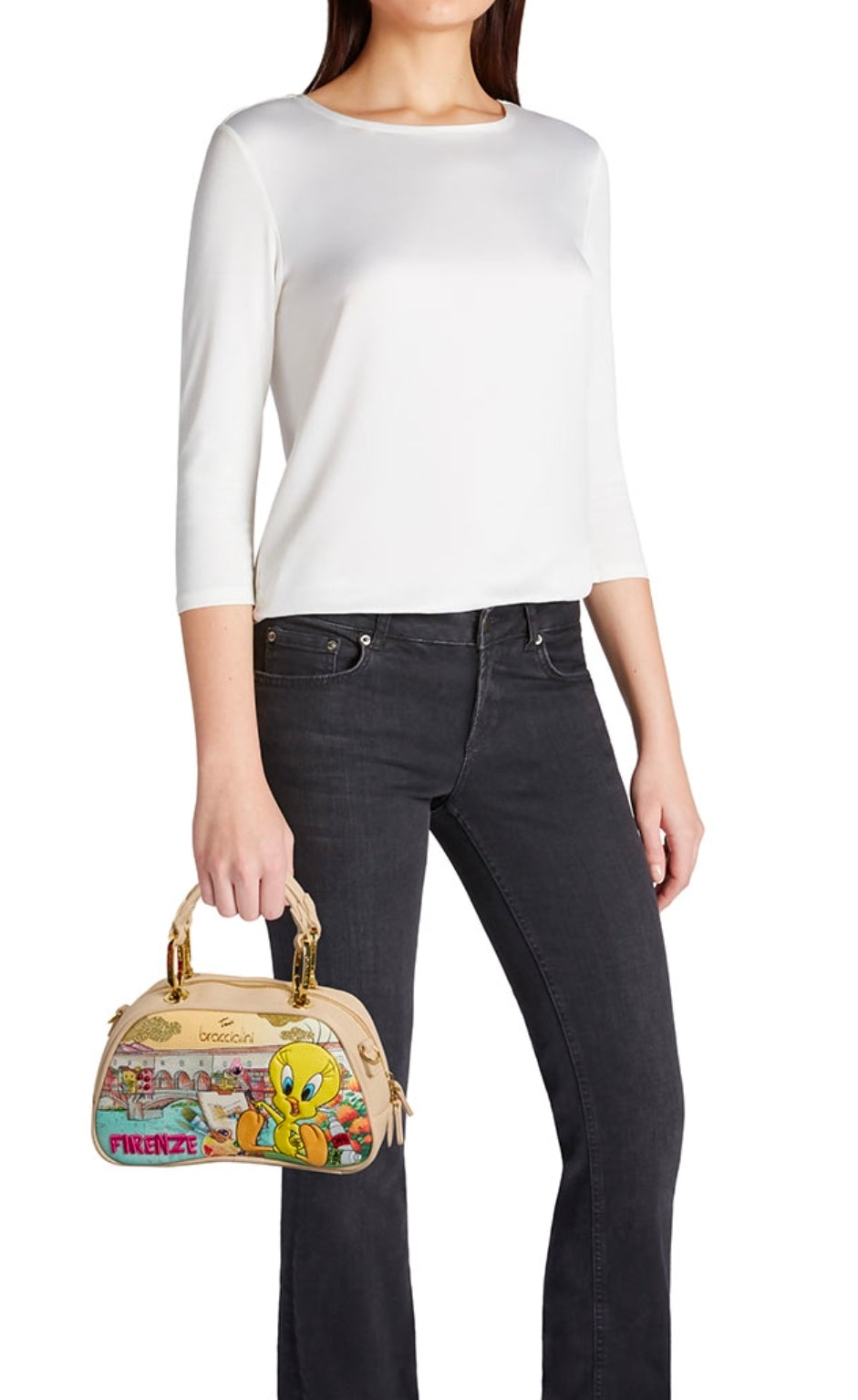 BORSE A MANO BRACCIALINI CARTOLINE LT LOONEY TUNES TITTI A FIRENZE PICCOLA