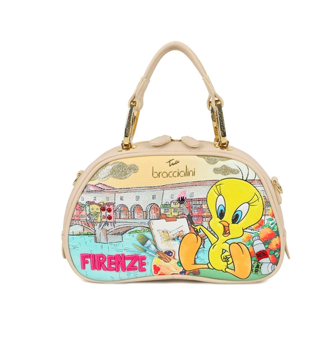BORSE A MANO BRACCIALINI CARTOLINE LT LOONEY TUNES TITTI A FIRENZE PICCOLA