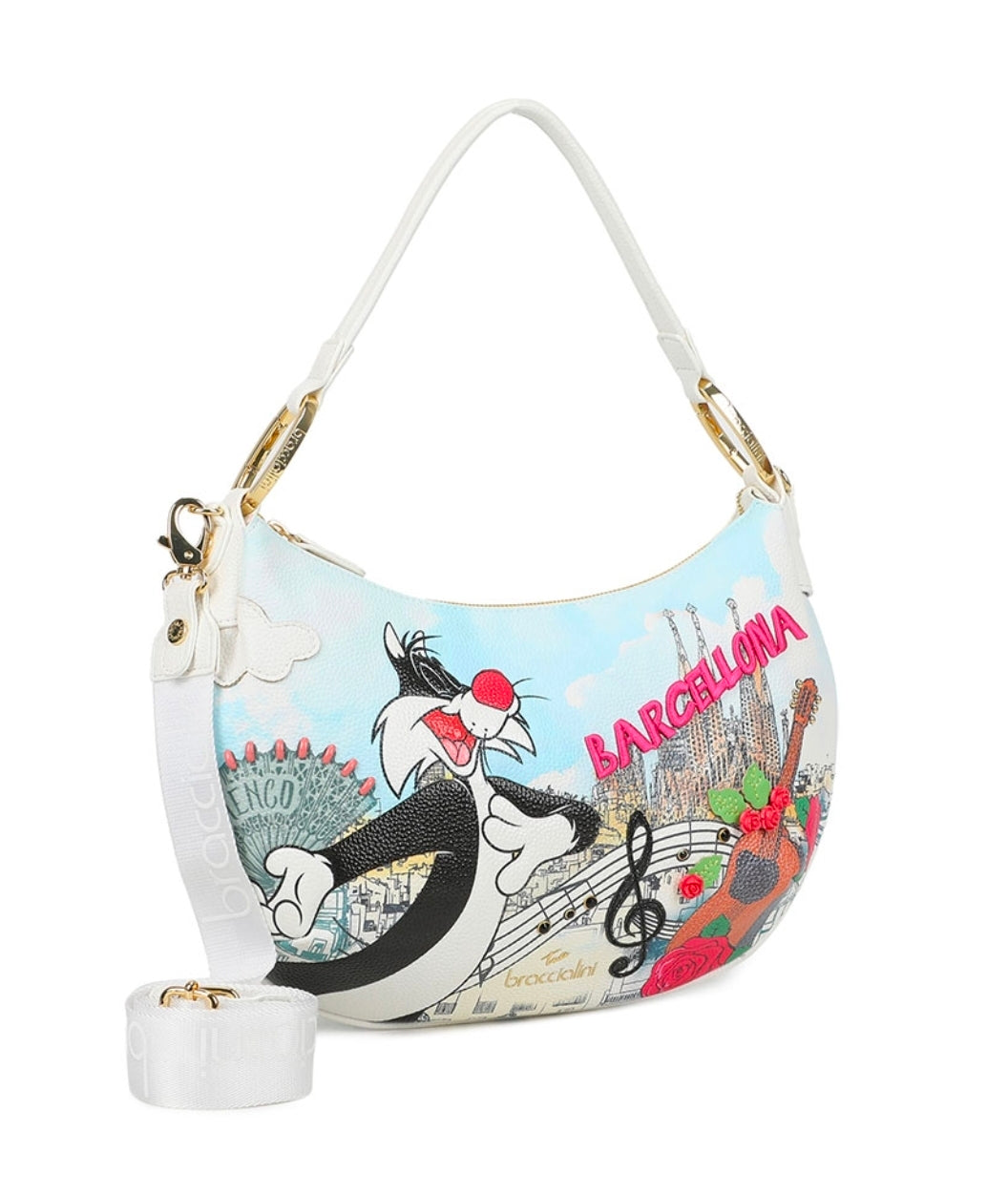 BORSE A SPALLA BRACCIALINI CARTOLINE LT LOONEY TUNES SILVESTRO A BARCELLONA