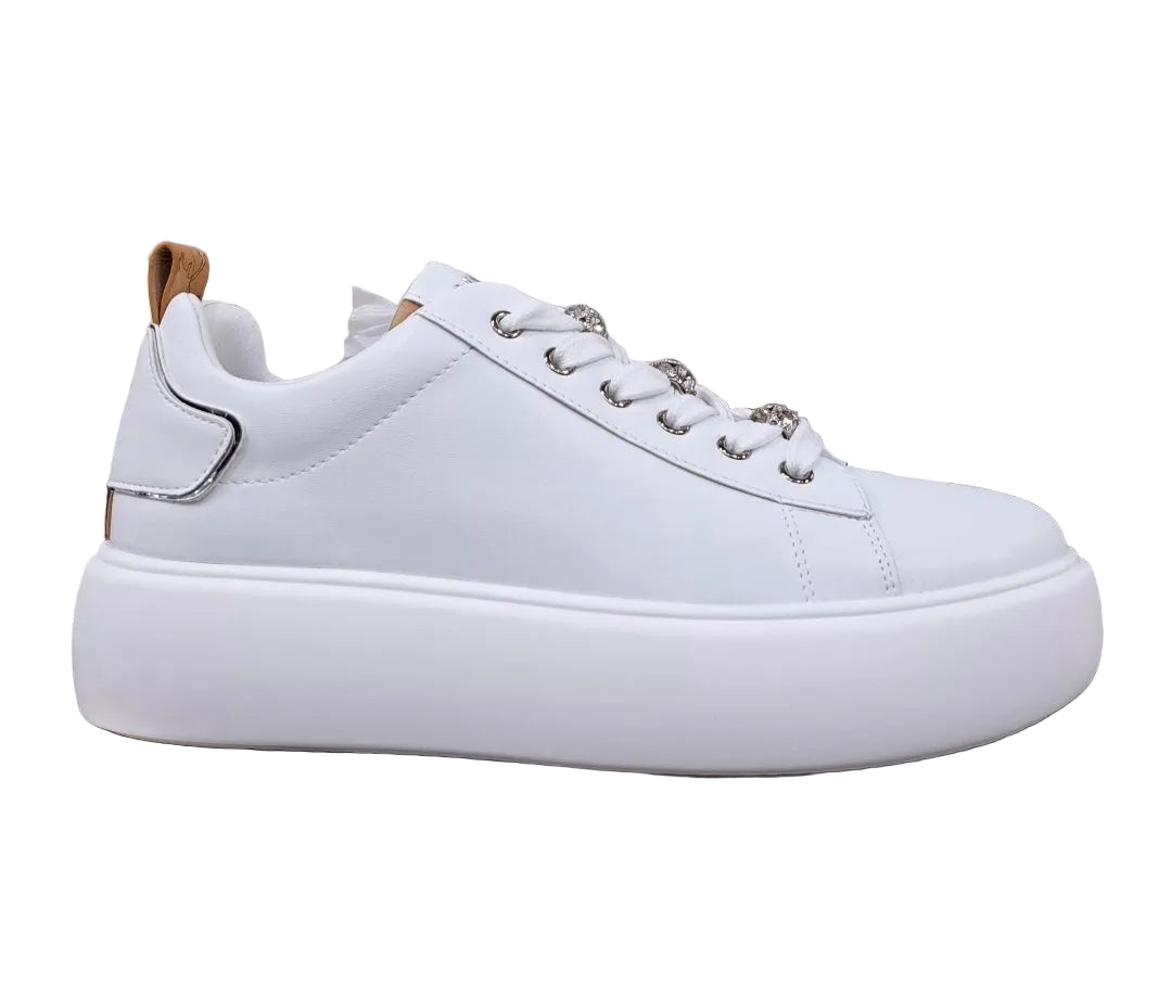 SNEAKERS ALVIERO MARTINI BIANCA CHARMS STRASS