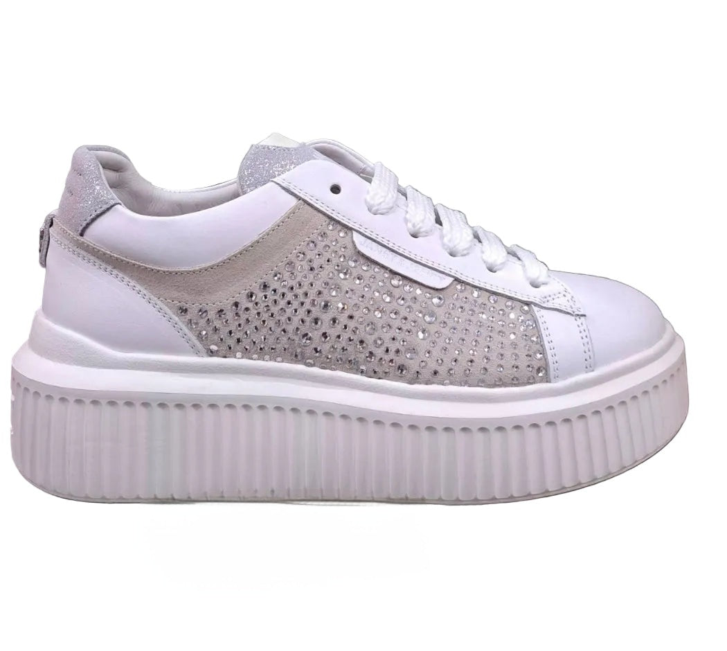 SNEAKERS PELLE JANET&JANET STRASS BIANCA