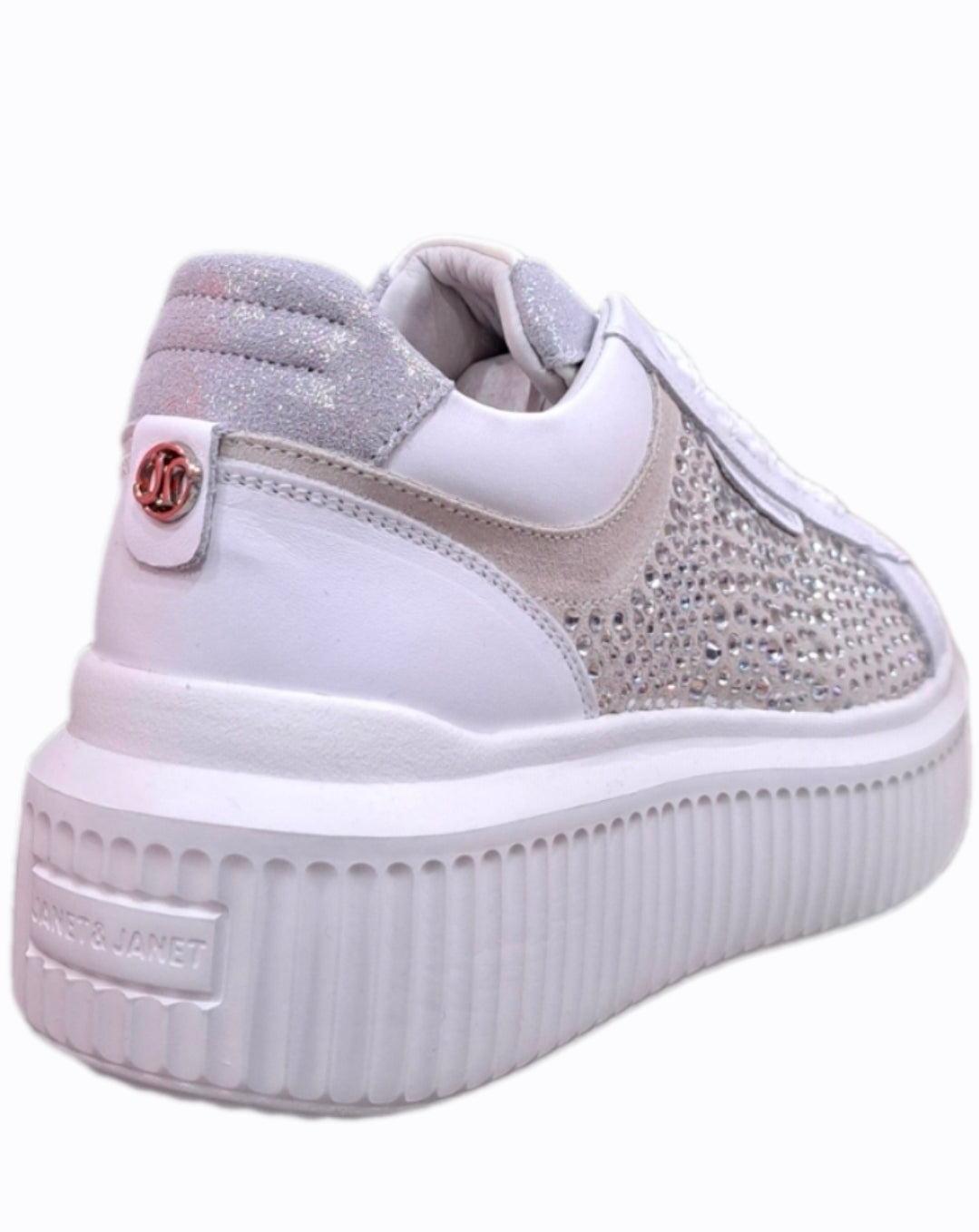 SNEAKERS PELLE JANET&JANET STRASS BIANCA