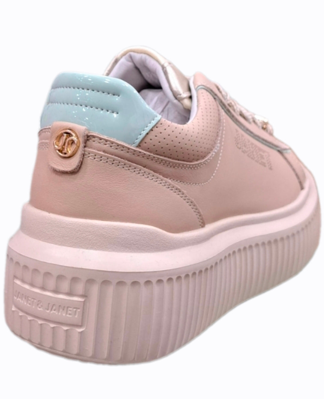 SNEAKERS PELLE JANET&JANET BEIGE E MARINE