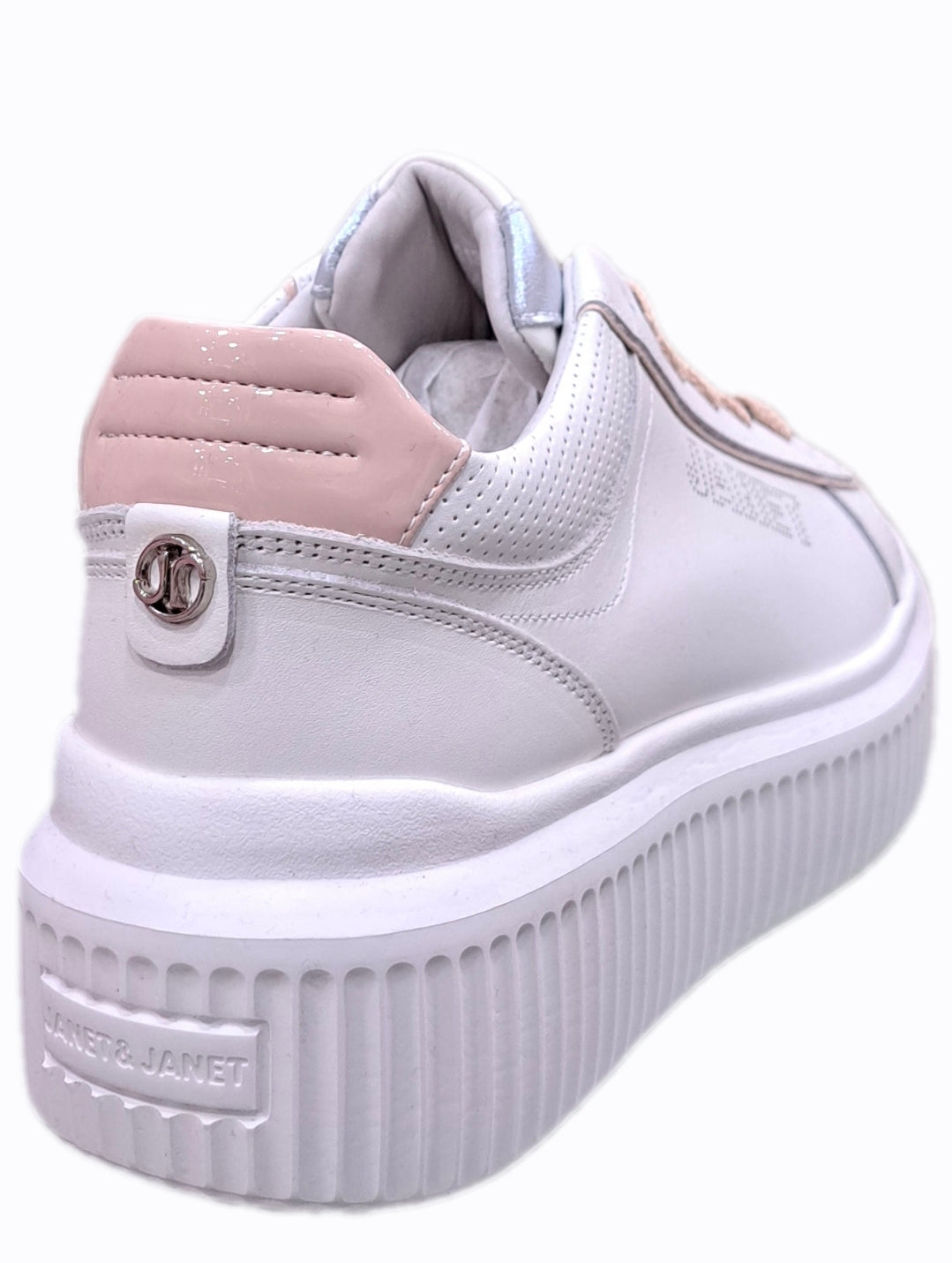 SNEAKERS PELLE JANET&JANET BIANCO ROSA