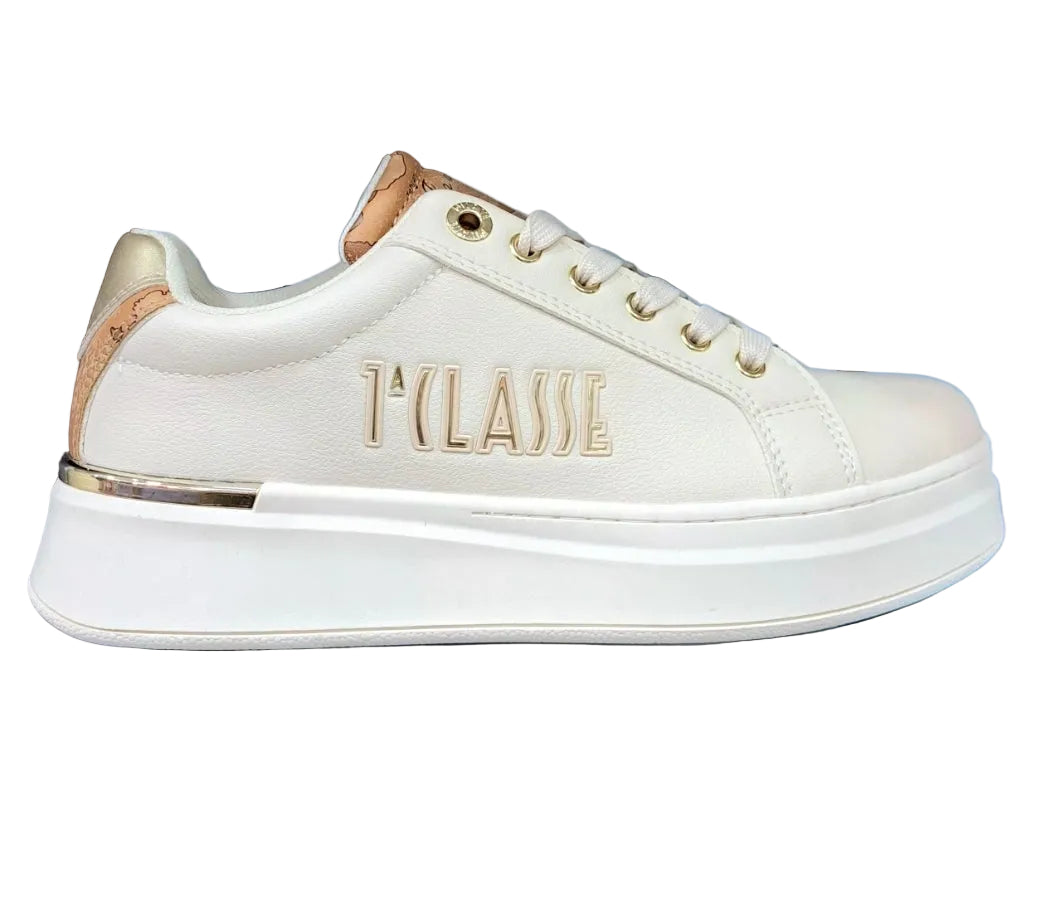 SNEAKERS LOGO LETTERING ALVIERO MARTINI BEIGE CHIARO
