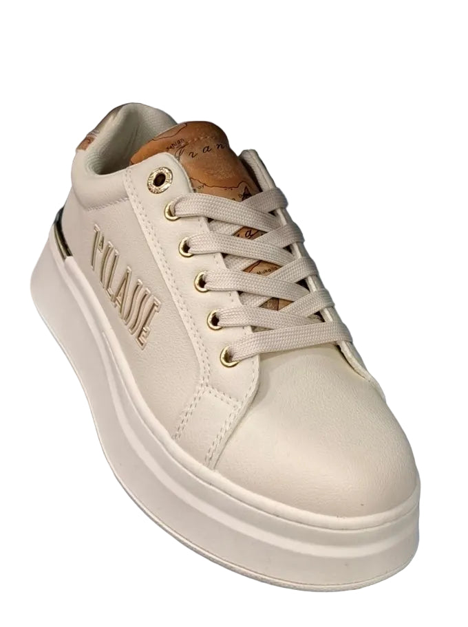 SNEAKERS LOGO LETTERING ALVIERO MARTINI BEIGE CHIARO