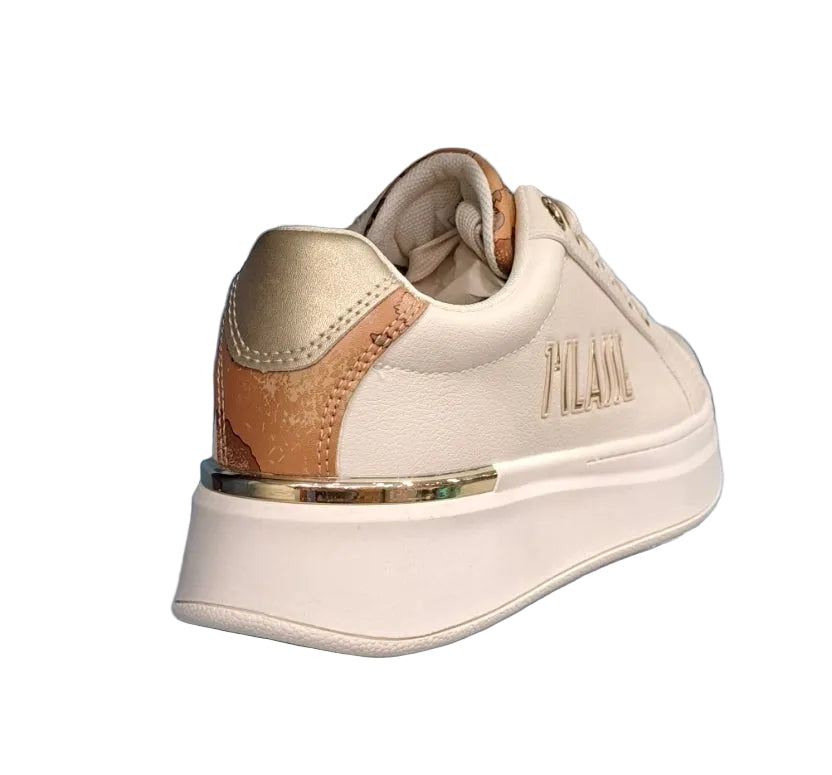 SNEAKERS LOGO LETTERING ALVIERO MARTINI BEIGE CHIARO