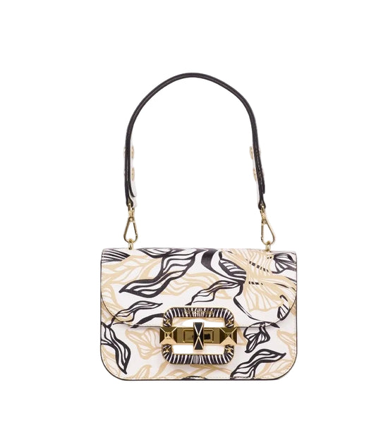 BORSE A SPALLA CROMIA BAG IT LEAF BIANCA PICCOLA