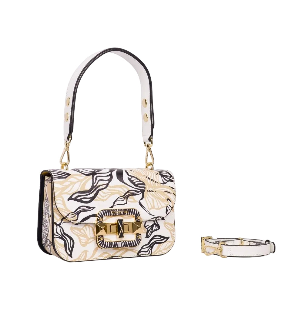 BORSE A SPALLA CROMIA BAG IT LEAF BIANCA PICCOLA